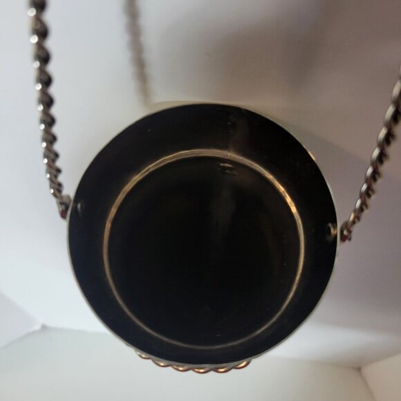 Vintage 7.5" Hanging Cone Vase with Twisted Rope Handle & Tassels - Picture 2 of 3